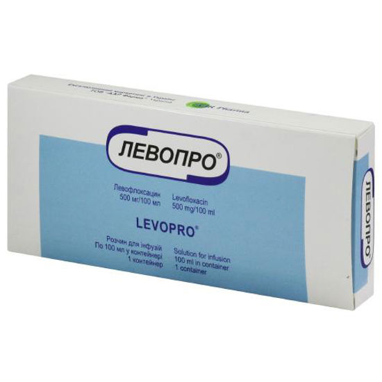 Левопро розчин для інфузій 500 мг/100 мл 100 мл